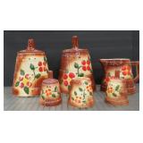 Cookie Jars, Creamer, S&P, OLD with chips