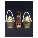 Bright brass nautical lantern lot