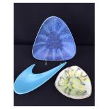 MCM triangular serving dish mixed lot