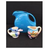 Fiesta turquoise pitcher mixed lot