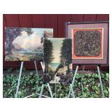 Atkinson oil paintings on board lot two