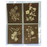 Needlework botanical wall decor set