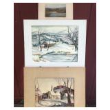 Thatcher watercolor mixed lot