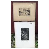 David F Scudder etching mixed lot