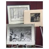 Etching outdoor scene lot