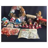 Vintage handmade and miniature Christmas ornaments