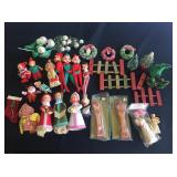 Assorted vintage Christmas decor