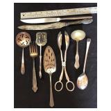 Silverplate Italian Leonard serving pieces lot 2