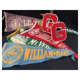 Vintage felt banners and athletic letter lot