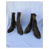 Vintage leather ankle boots