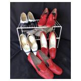 Red vintage shoe lot