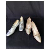 Silver and gold vintage shoe lot