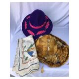 Jack McConnell purple felt hat mixed lot