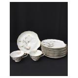 Lefton China claim shaped plates and cups