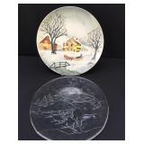 Western Germany winter scene mixed platter lot