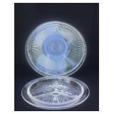 Glass starburst serving dishes