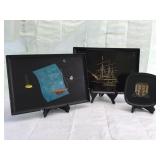 Couroc of Monterey serving tray mixed lot