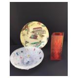 Resin bowl, resin candle holder mixed lot