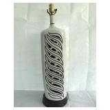Extra large white and black ceramic lamp