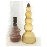 Two glass lamps