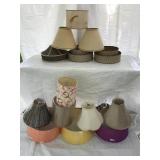 14 mini and small lampshades.