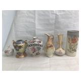 Assorted floral vase lot