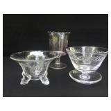 Cut glass bowl assorted lot