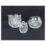 Cut glass decor pieces