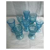 Goblet chalice light blue glassware
