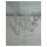 Vintage etched glassware a lot
