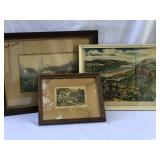"A Home On The Mississippi" print mixed lot