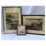 Asian color block mixed lot two