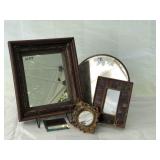 Small glass picture frame mirror mixed lot
