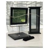 Black swivel mirror display lot