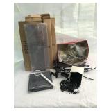 Doll cases with stands mixed lot