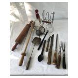Glass rolling pin bakers mixed lot