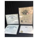 Vintage diploma lot