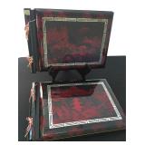 Lacquer covered scrapbooks lot