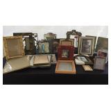 Glass, wood, metal picture frame lot