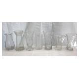 Large crystal and cut glass vases
