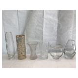 Holmegaard vases mixed lot