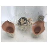 MCM Seashell planters & decor lot