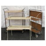 Rolling trays and plant stand lot