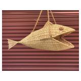 RARE 48 inch wicker hanging fish