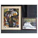 Oils on paper mixed lot