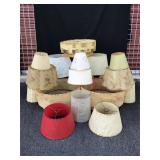 MCM Vtg tiered fiberglass lampshade mixed lot
