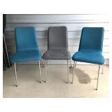 Chrome legged chair lot