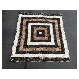 Patchwork animal fur rug