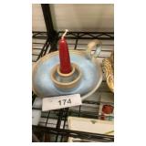 Pottery candle holder