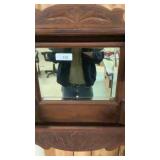 Wall hanging mirror with shelf